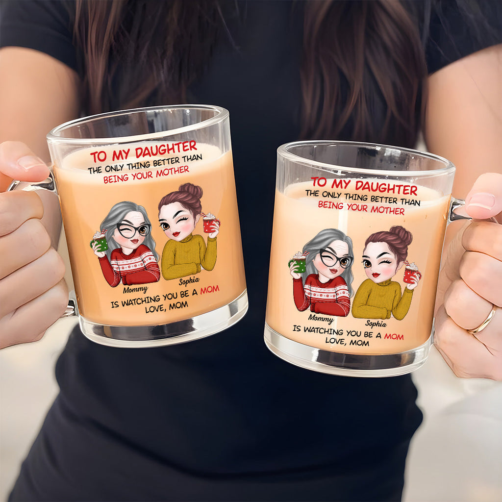 Custom Christmas & Birthday Gift for Mom • To My Daughter - Personalized Glass Mug