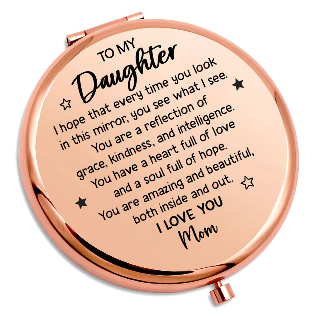 A Heart Full Of Love Daughter - Personalized Compact Mirror