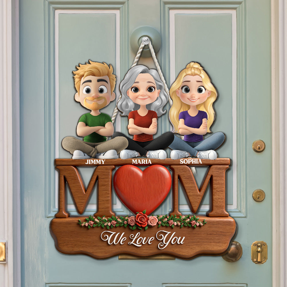 Custom 3D Home & Wall Decor, Birthday & Christmas Gift • Love You Mom - Personalized Wood Sign
