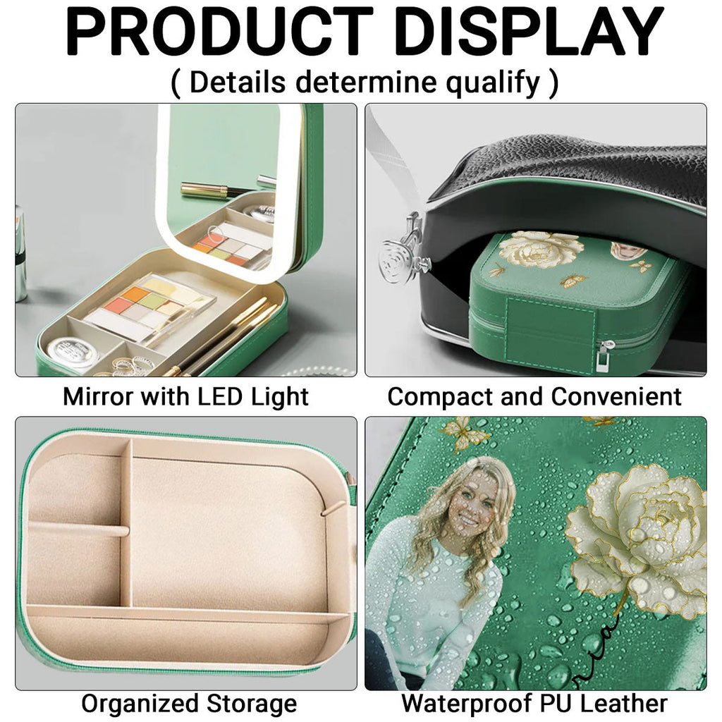 Blooming Soul With Photo - Personalized Jewelry Box With LED Mirror