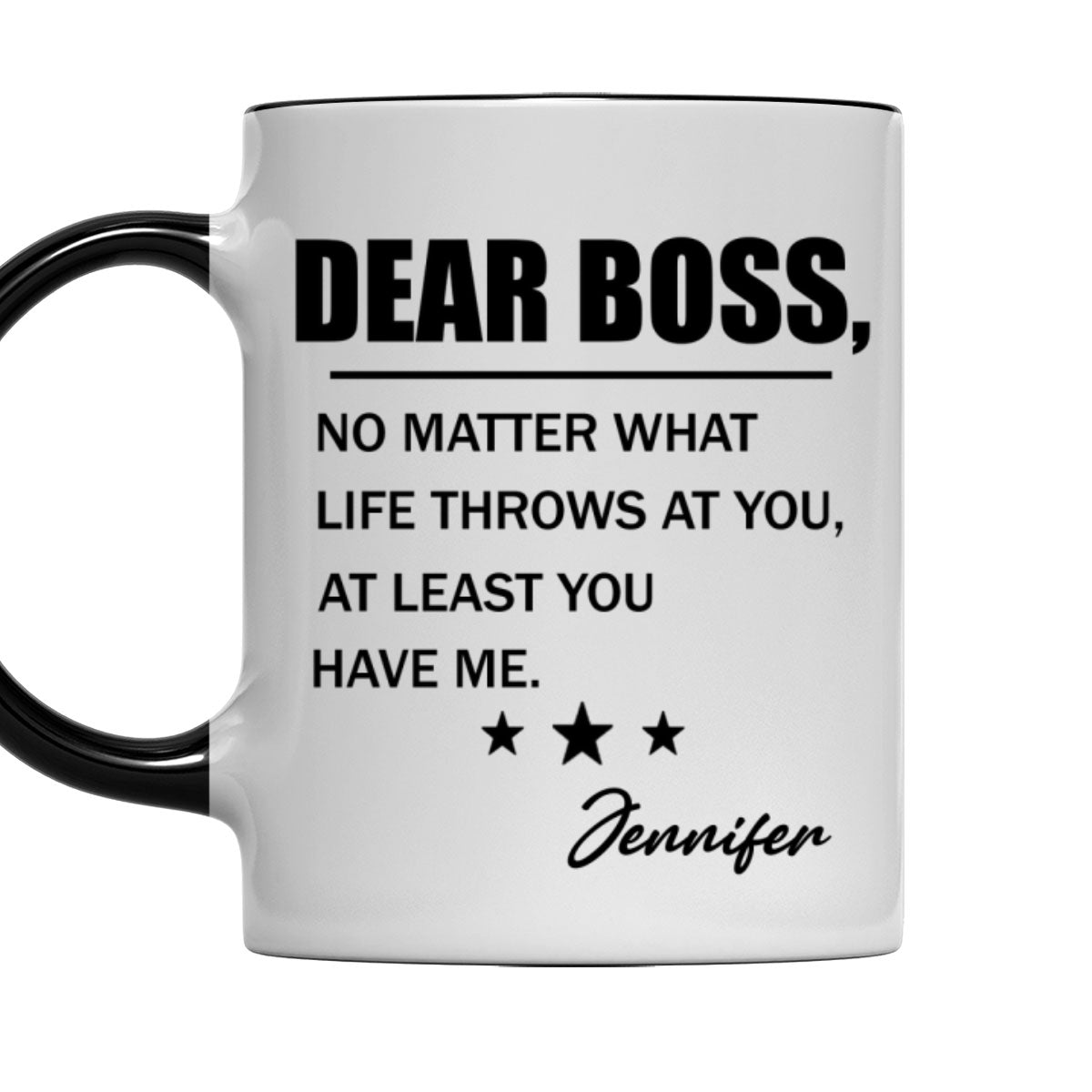 Custom Coworker, Christmas & Birthday Team Appreciation Gift • At Least You Have Me - Personalized Accent Mug