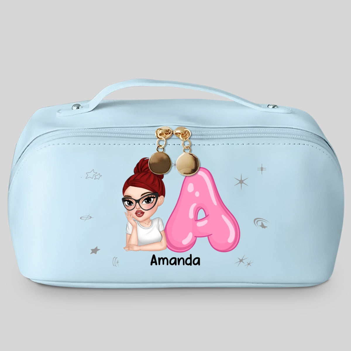 Y2K Girl - Personalized Leather Makeup Bag