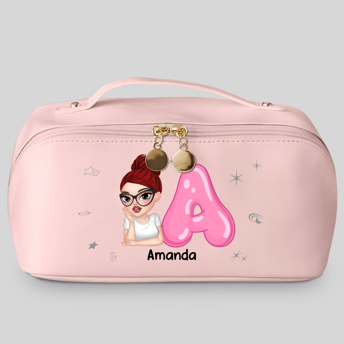 Y2K Girl - Personalized Leather Makeup Bag