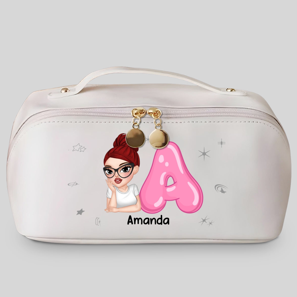 Y2K Girl - Personalized Leather Makeup Bag