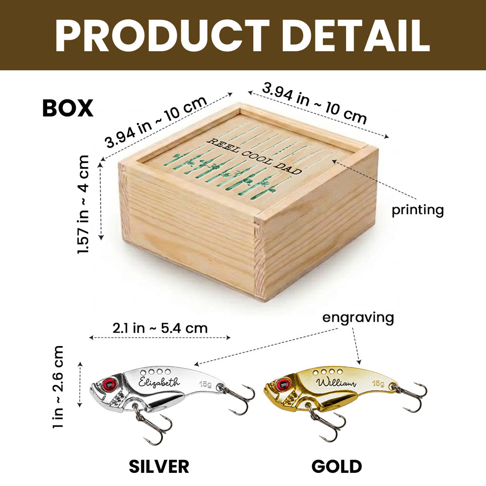 Reel Cool Dad Grandpa - Personalized Fishing Lure