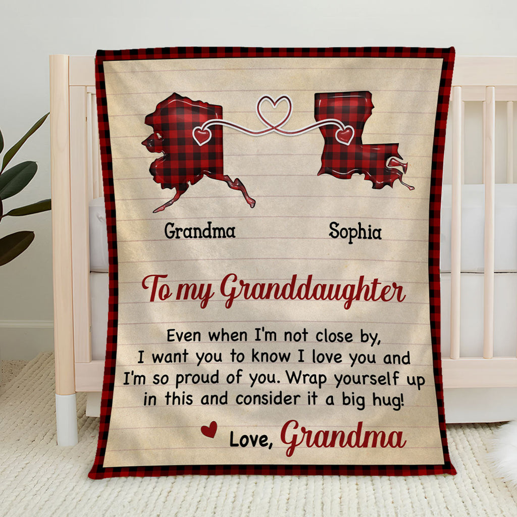 Big Hug Long Distance Gift - Personalized Fleece Blanket