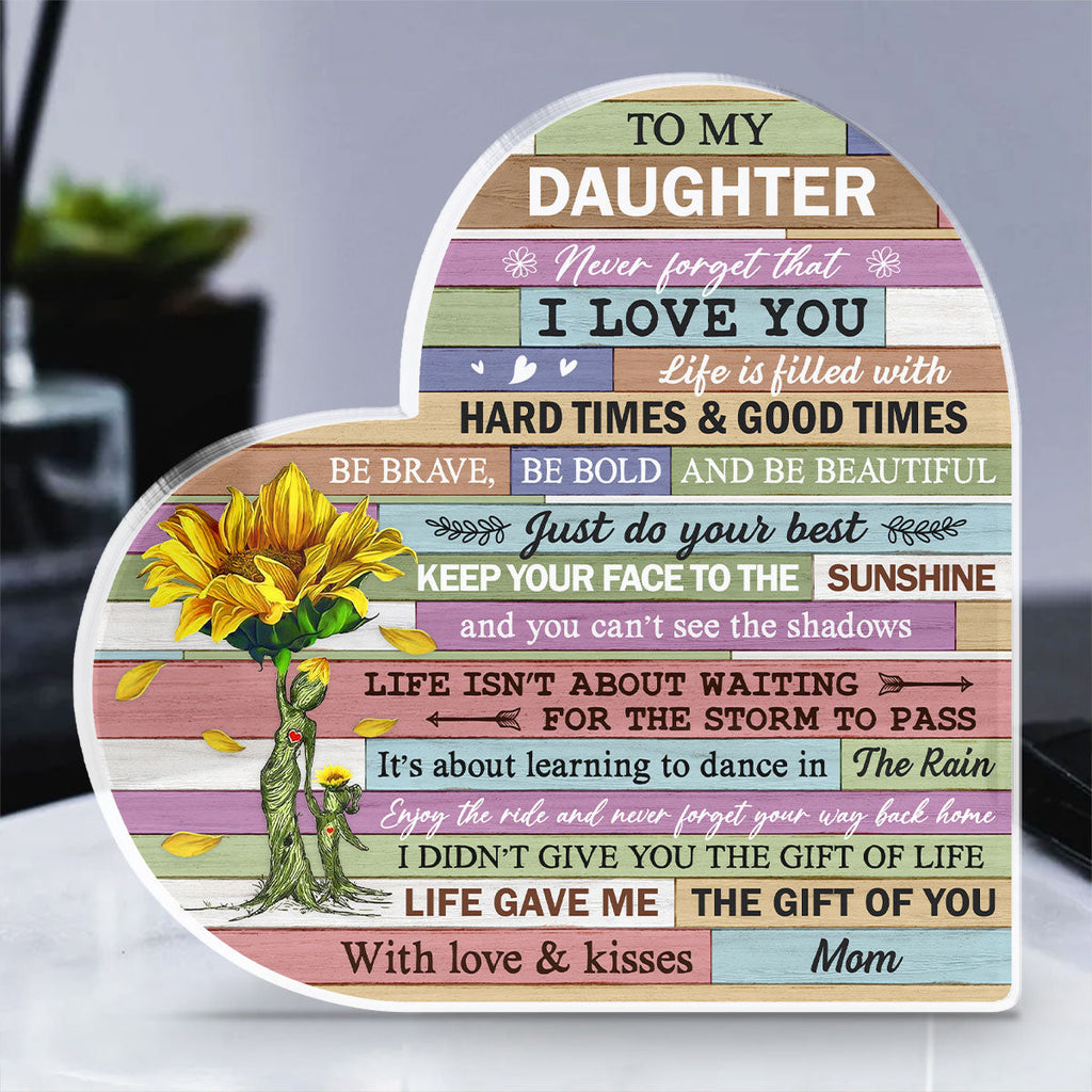 Custom Decor for Mom, Special Gift for Mother • Life Gave Me The Gift Of You - Personalized Acrylic Plaque