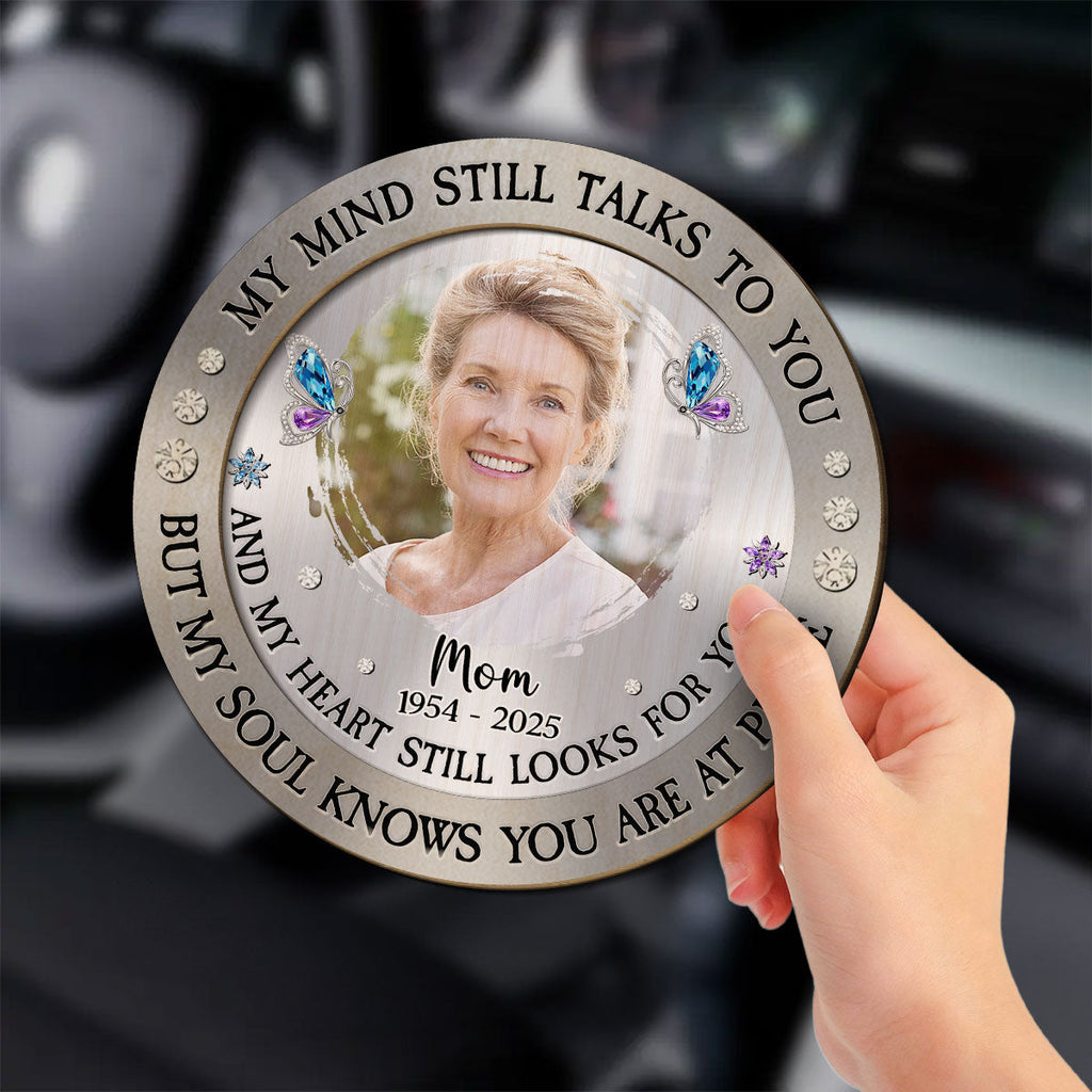 My Mind Still Talks To You - Personalized Car Visor Clip