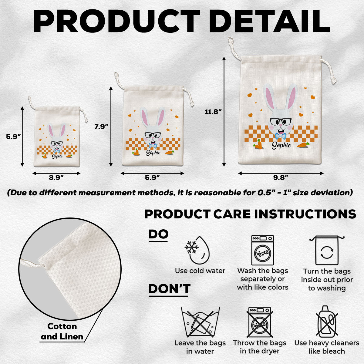 Show Me The Bunny - Personalized Favor Bag