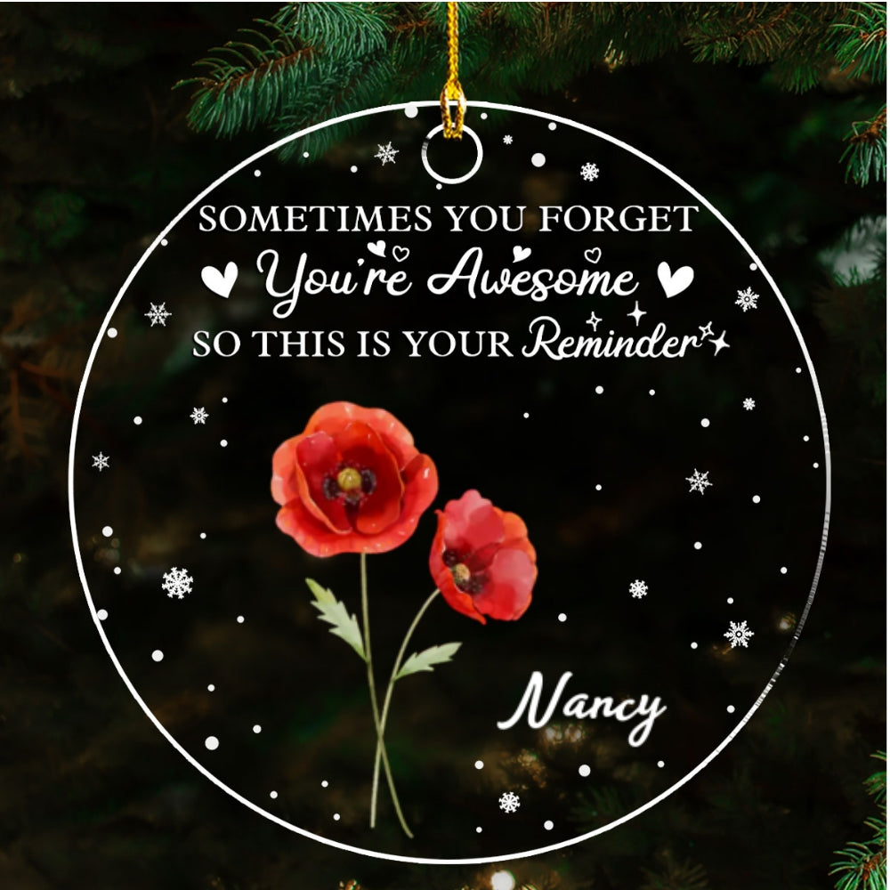 Custom Friendship Christmas Ornament, Best Friend Gift •  You Are Awesome - Personalized Acrylic Ornament