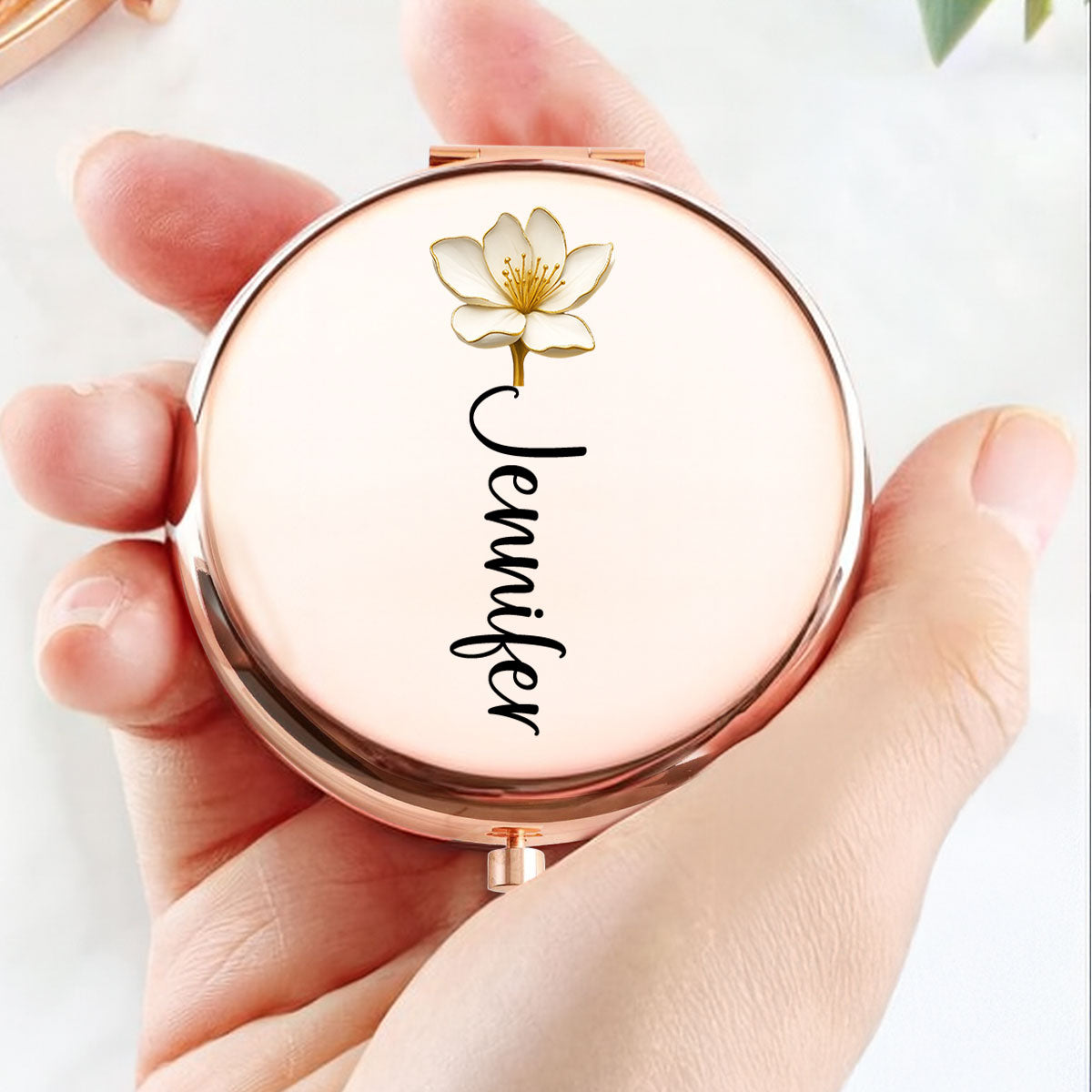 A Heart Full Of Love Daughter - Personalized Compact Mirror