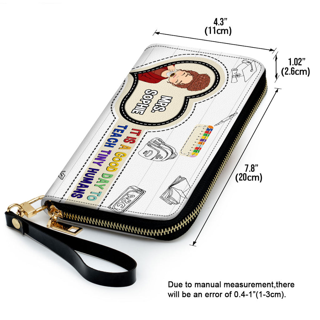 Teaching Tiny Humans Is Rewarding - Personalized Leather Wallet