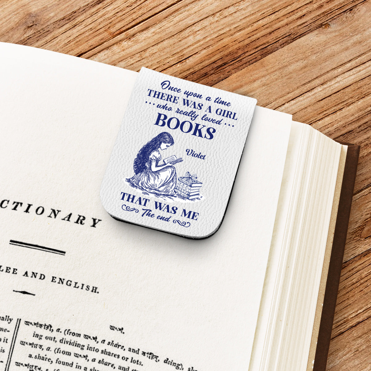 Custom Christmas Birthday Bookish Gifts For Book Lovers, Bookworms • Nerd Princess - Personalized Leather Bookmark