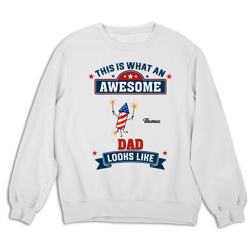 Custom Christmas & Birthday Gift for Grandpa • What The Awesome One Looks Like - Personalized Shirt