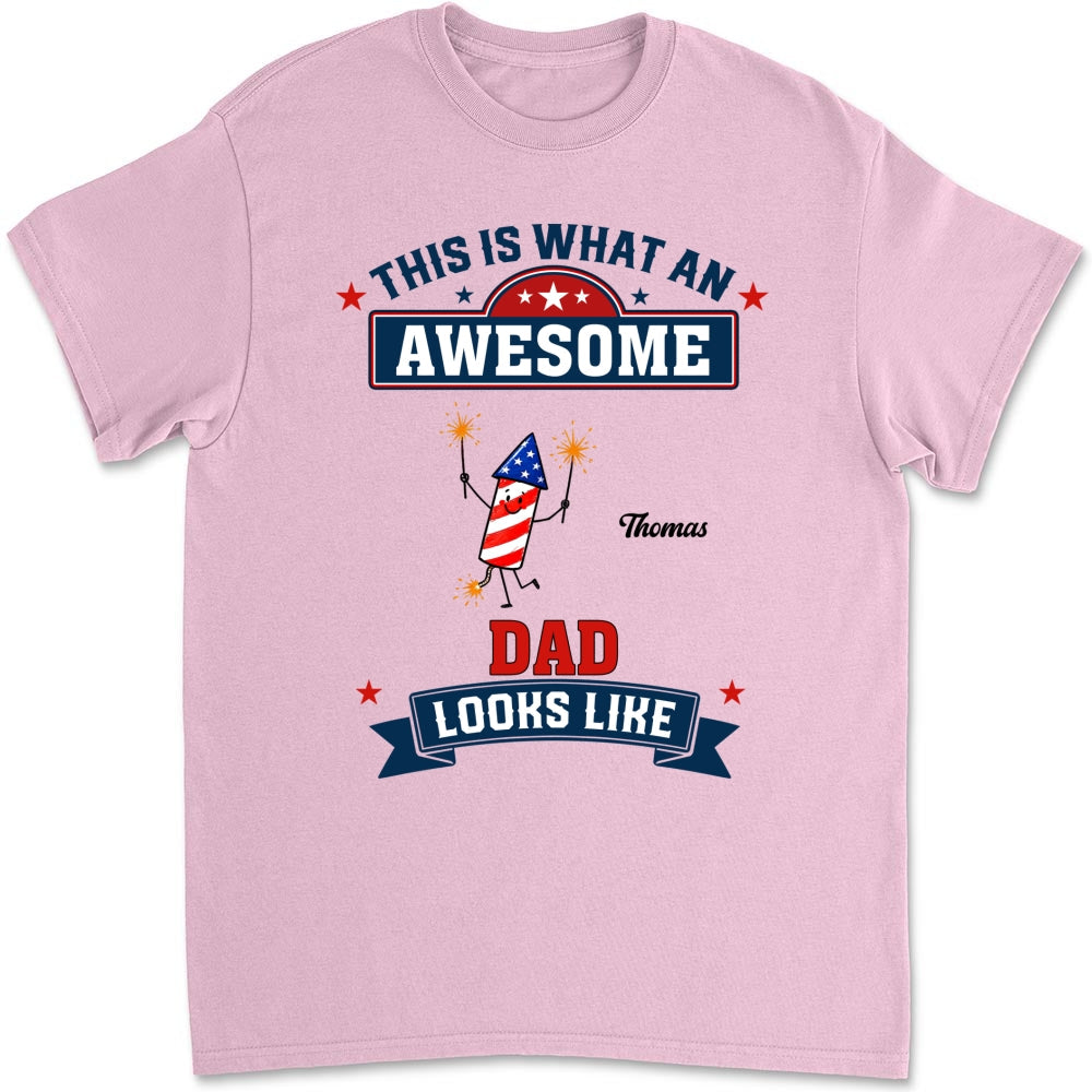 Custom Christmas & Birthday Gift for Grandpa • What The Awesome One Looks Like - Personalized Shirt