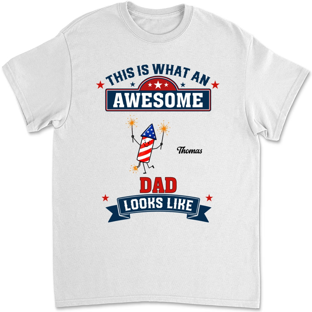 Custom Christmas & Birthday Gift for Grandpa • What The Awesome One Looks Like - Personalized Shirt