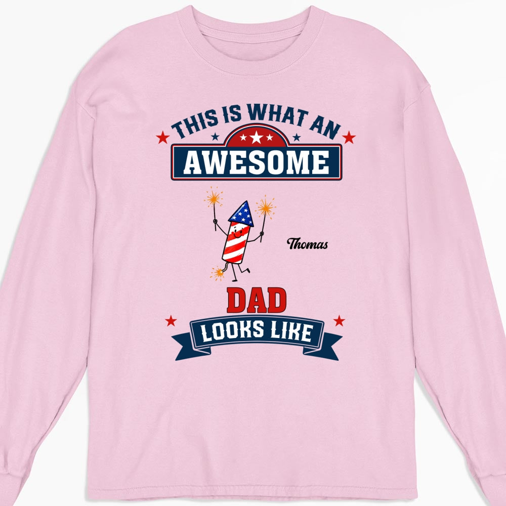 Custom Christmas & Birthday Gift for Grandpa • What The Awesome One Looks Like - Personalized Shirt