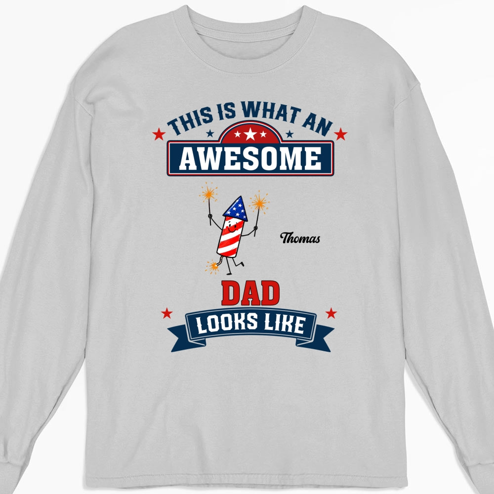 Custom Christmas & Birthday Gift for Grandpa • What The Awesome One Looks Like - Personalized Shirt