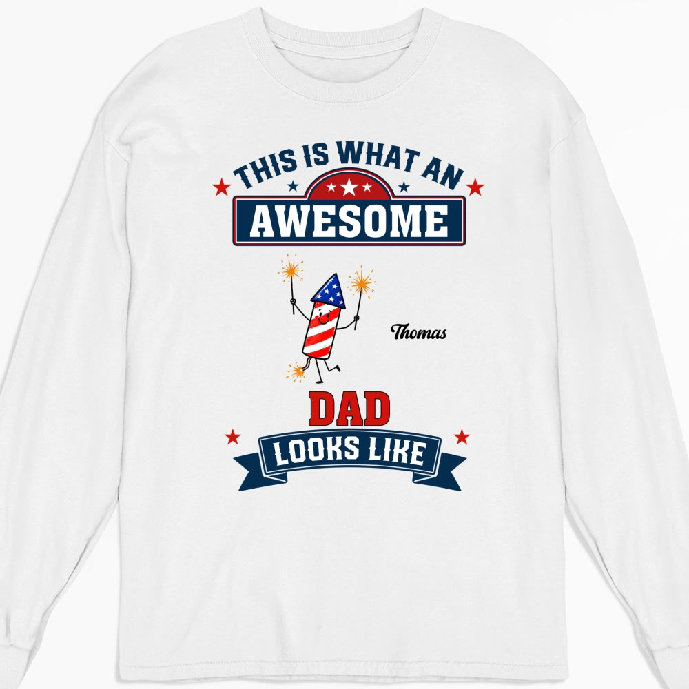 Custom Christmas & Birthday Gift for Grandpa • What The Awesome One Looks Like - Personalized Shirt