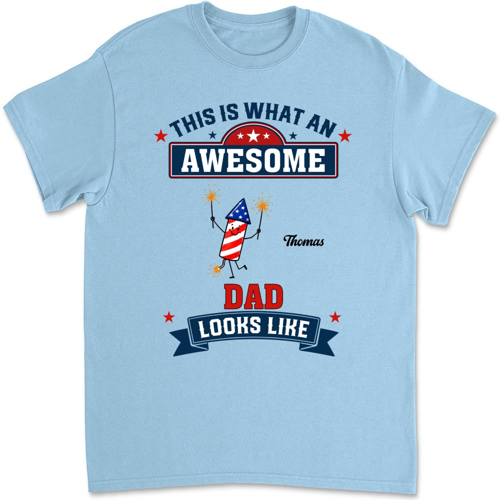 Custom Christmas & Birthday Gift for Grandpa • What The Awesome One Looks Like - Personalized Shirt
