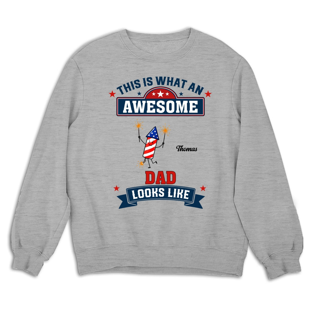 Custom Christmas & Birthday Gift for Grandpa • What The Awesome One Looks Like - Personalized Shirt