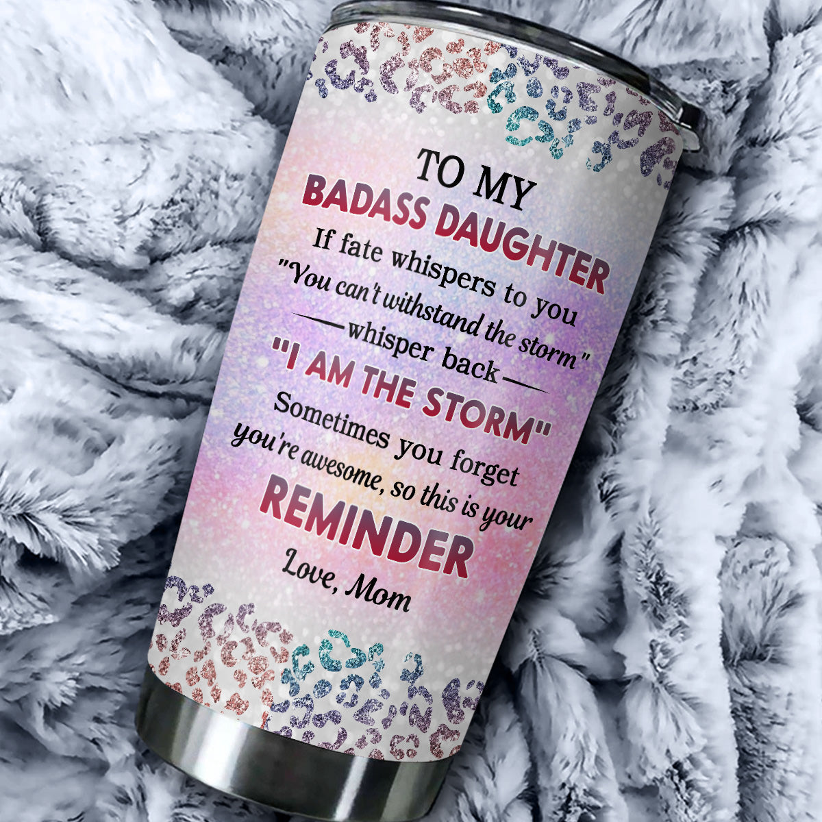 Custom Christmas Birthday Gifts For Daughter • From Mom To Badass Daughter - Personalized Tumbler