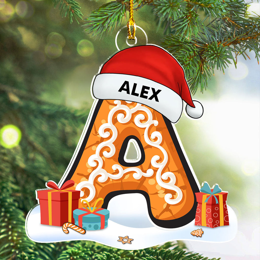Custom Family Ornament, Christmas Gift for Family Members •  Name And Letter - Personalized Acrylic Ornament
