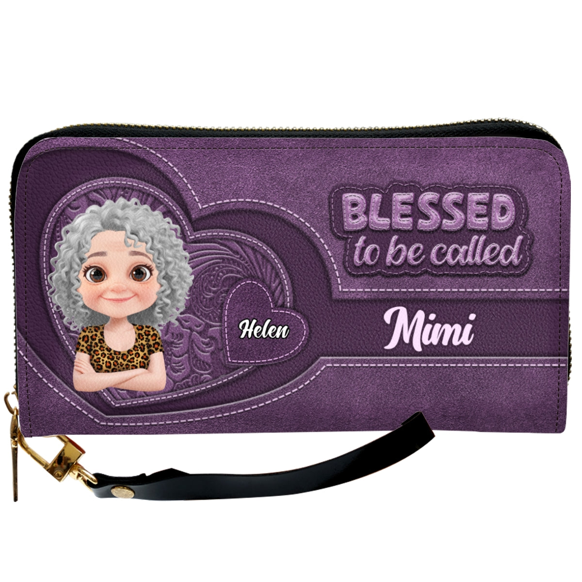 Blessed Mimi - Personalized Leather Wallet