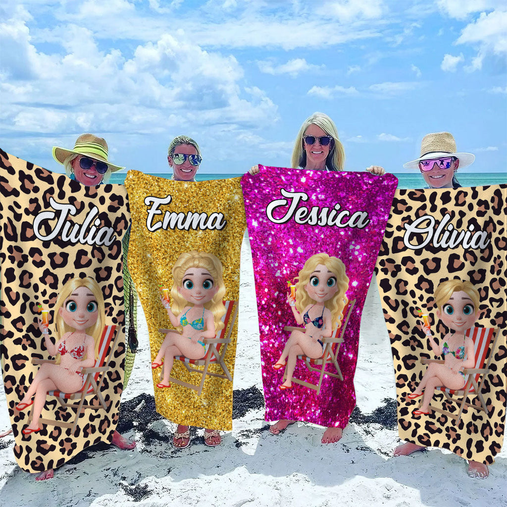 Hello Gorgeous - Personalized Beach Towel