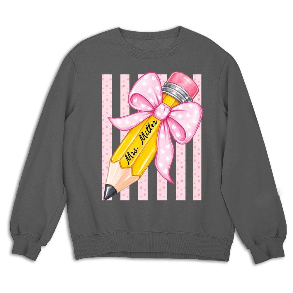 Custom Christmas & Birthday Keepsake Gift • Best Teacher Ever Hands Down - Personalized Shirt