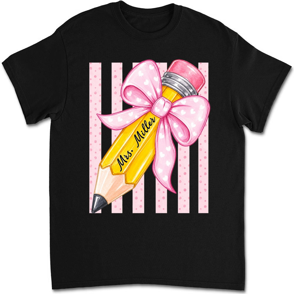 Custom Christmas & Birthday Keepsake Gift • Best Teacher Ever Hands Down - Personalized Shirt