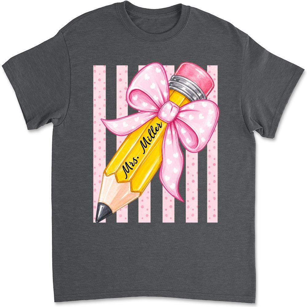 Custom Christmas & Birthday Keepsake Gift • Best Teacher Ever Hands Down - Personalized Shirt