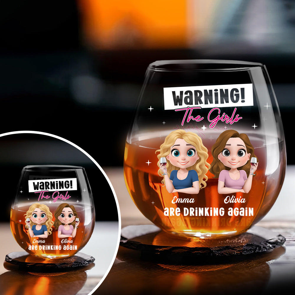Drinking Alert - Personalized Wine Glass