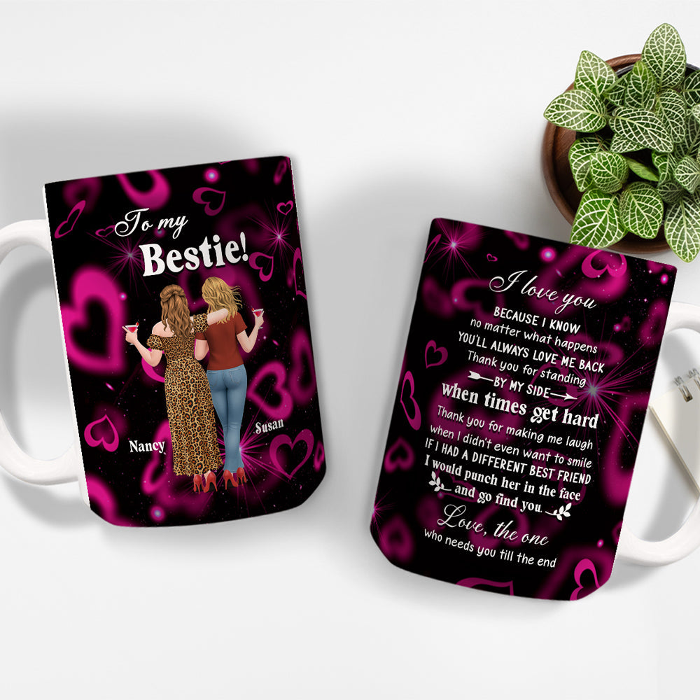 Custom Best Friend, Christmas & Birthday Friendship Keepsake Gift • Friendship That Never Leaves - Personalized Coffee Mug
