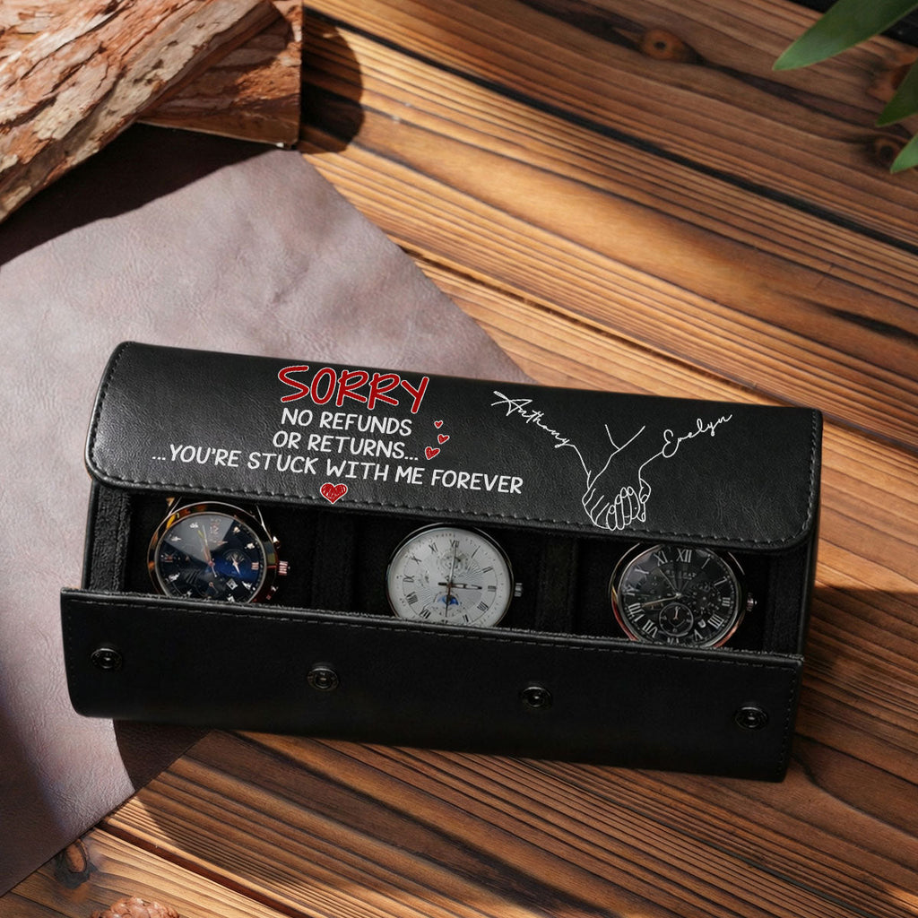 Stuck With Me - Personalized Leather Watch Case
