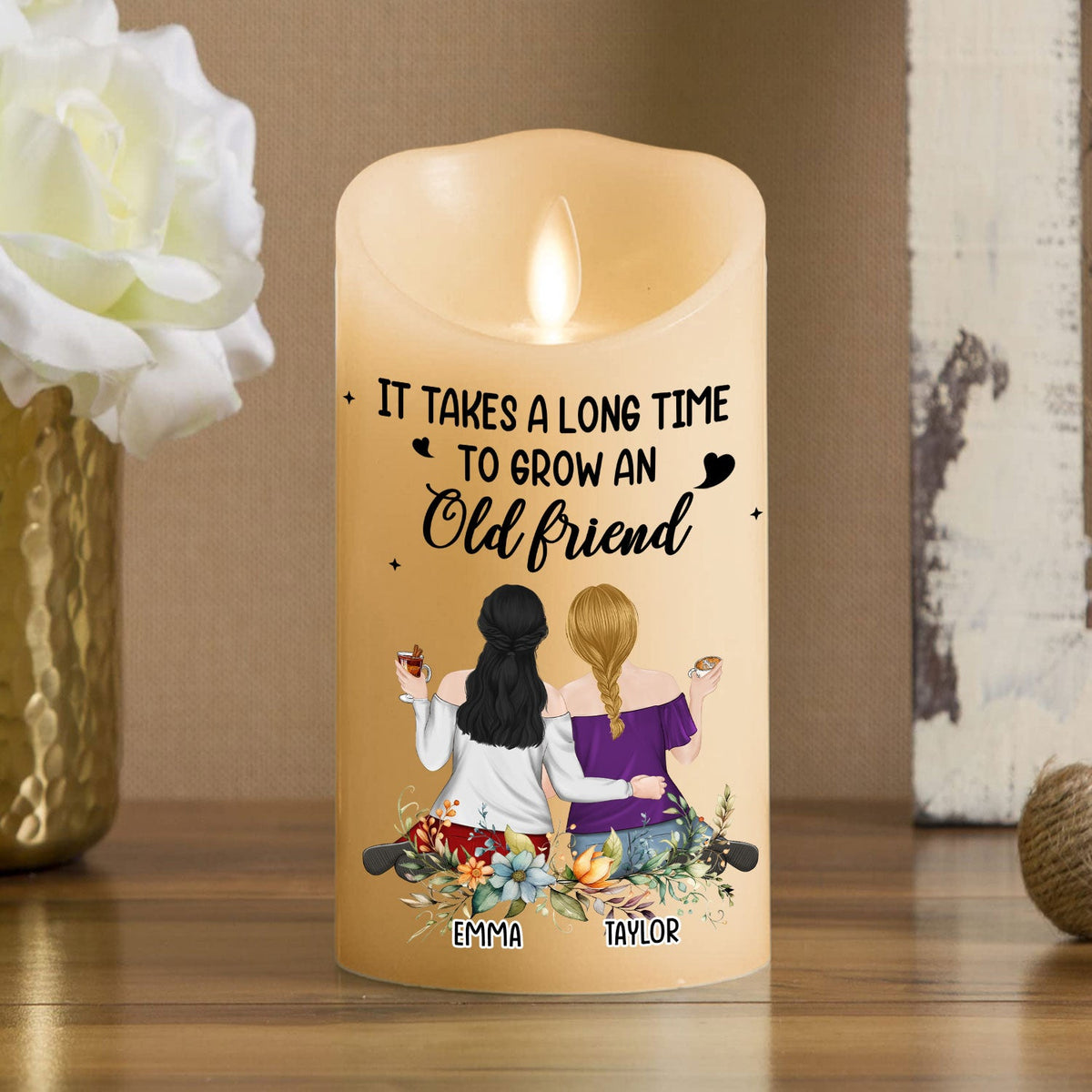 Grow An Old Friend - Personalized LED Candle