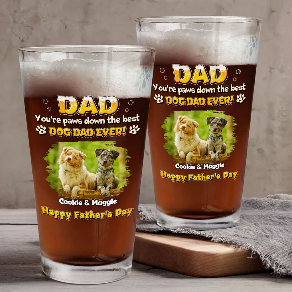 Paw Down The Best Photo - Personalized Beer Glass