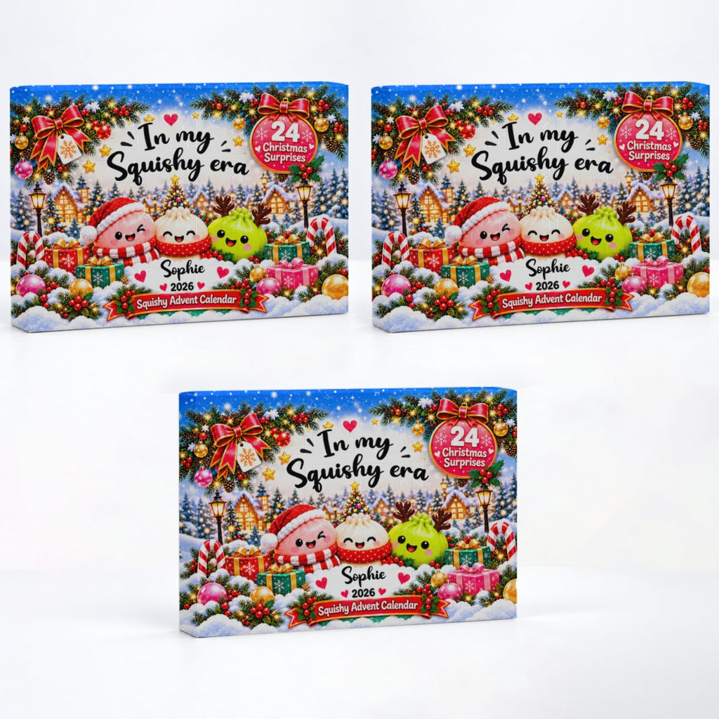 Custom Name 2026 Christmas Dumpling Advent Calendar, 24-Day Countdown • Christmas Gets Cuter Every Day - Personalized Dumpling Advent Calendar
