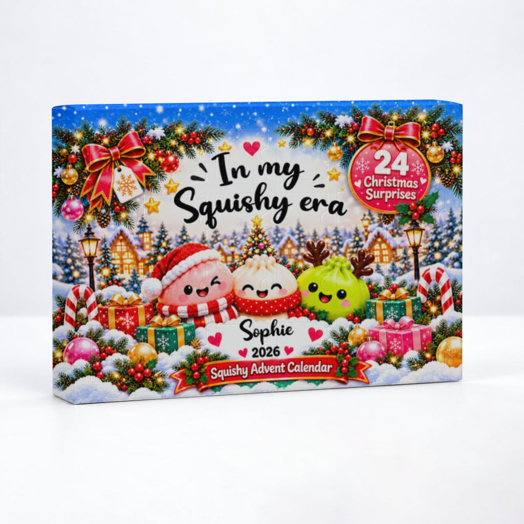 Custom Name 2026 Christmas Dumpling Advent Calendar, 24-Day Countdown • Christmas Gets Cuter Every Day - Personalized Dumpling Advent Calendar