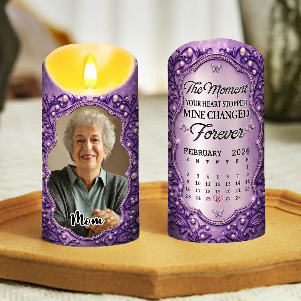 Mine Changed Forever Mom - Personalized LED Candle