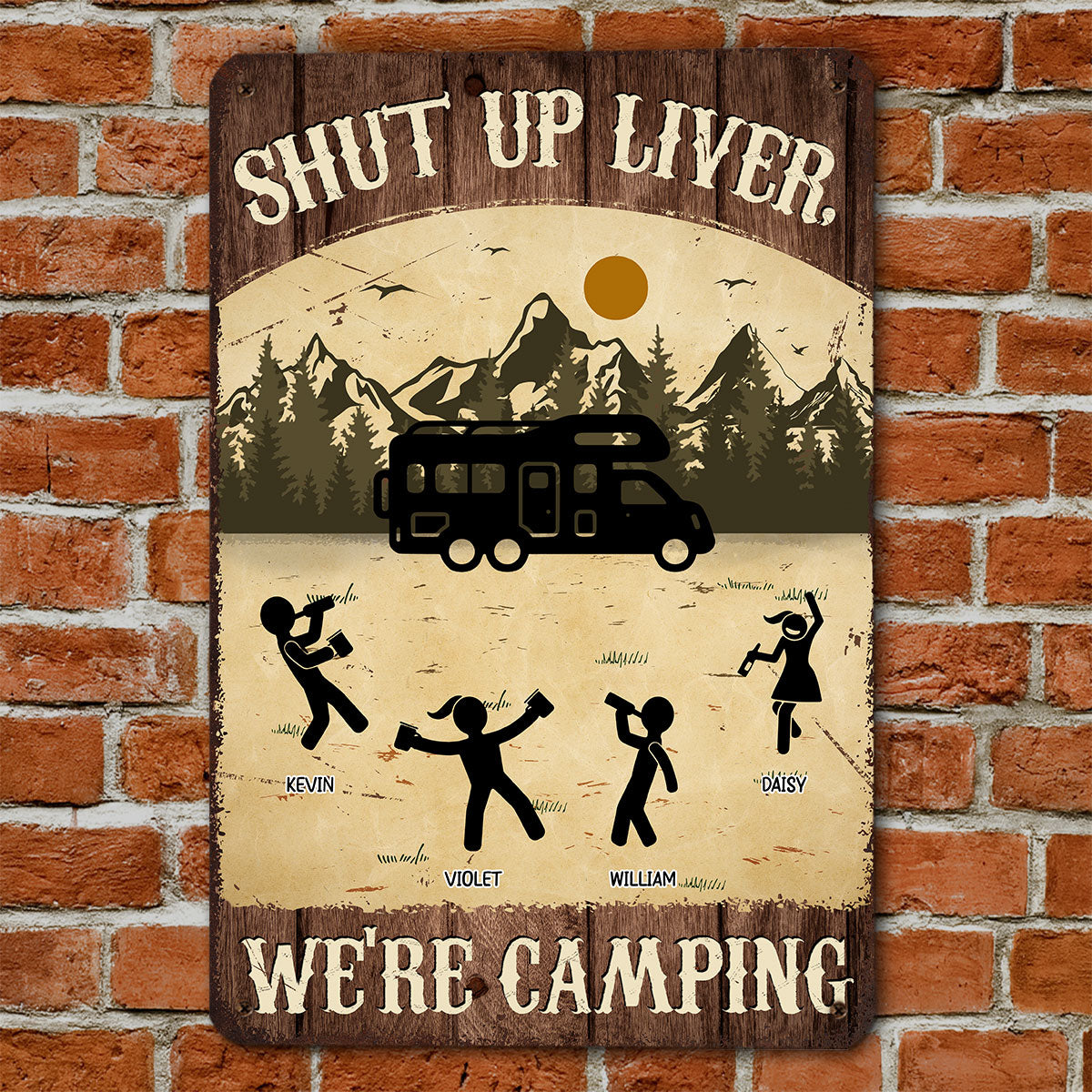 Custom Home & Wall Decor, Birthday & Christmas Gift • Campfire Lit Liver Not Ready - Personalized Metal Sign