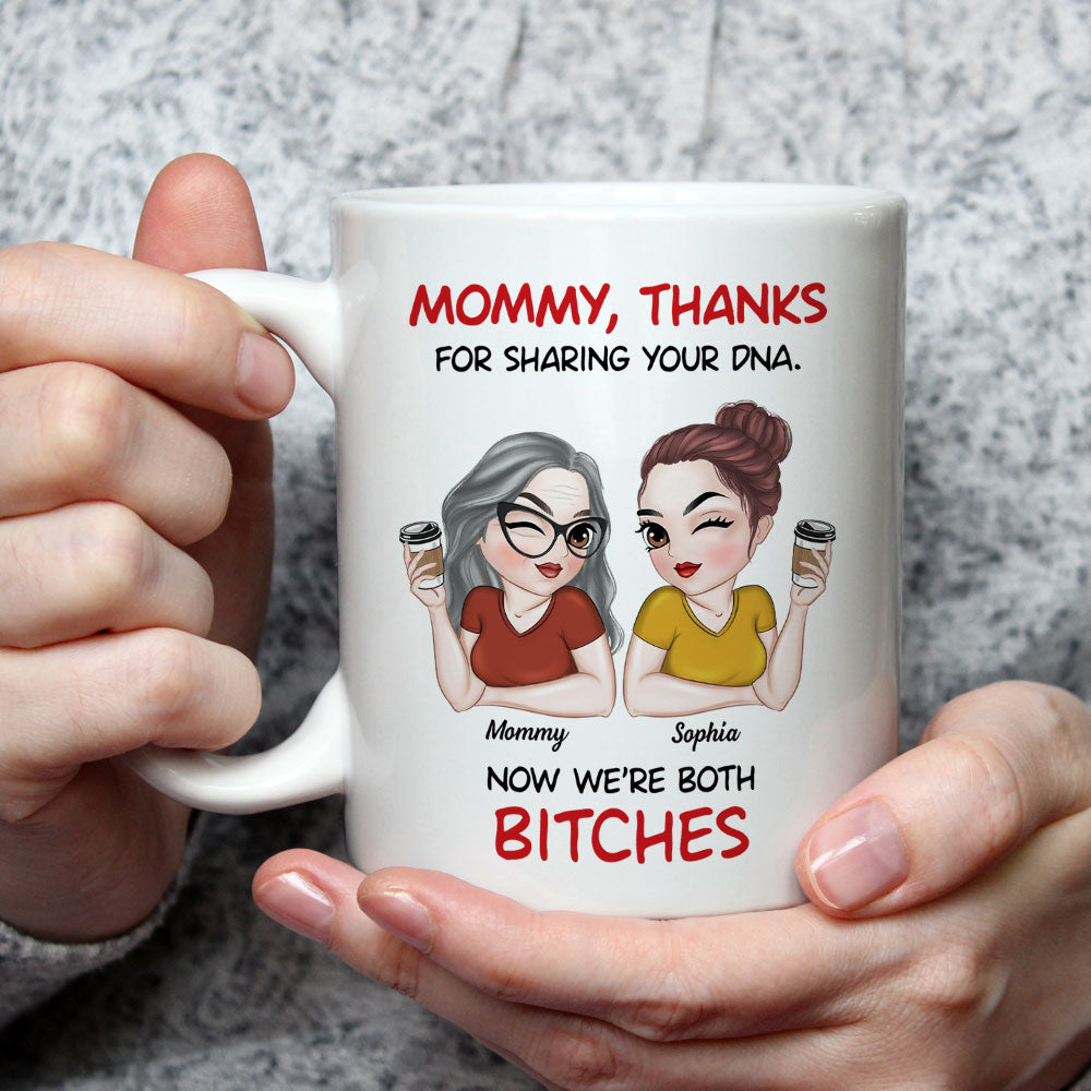 Custom Mother's Day Gift for Mom & Grandma • Mother And Daughter Funny - Personalized Coffee Mug