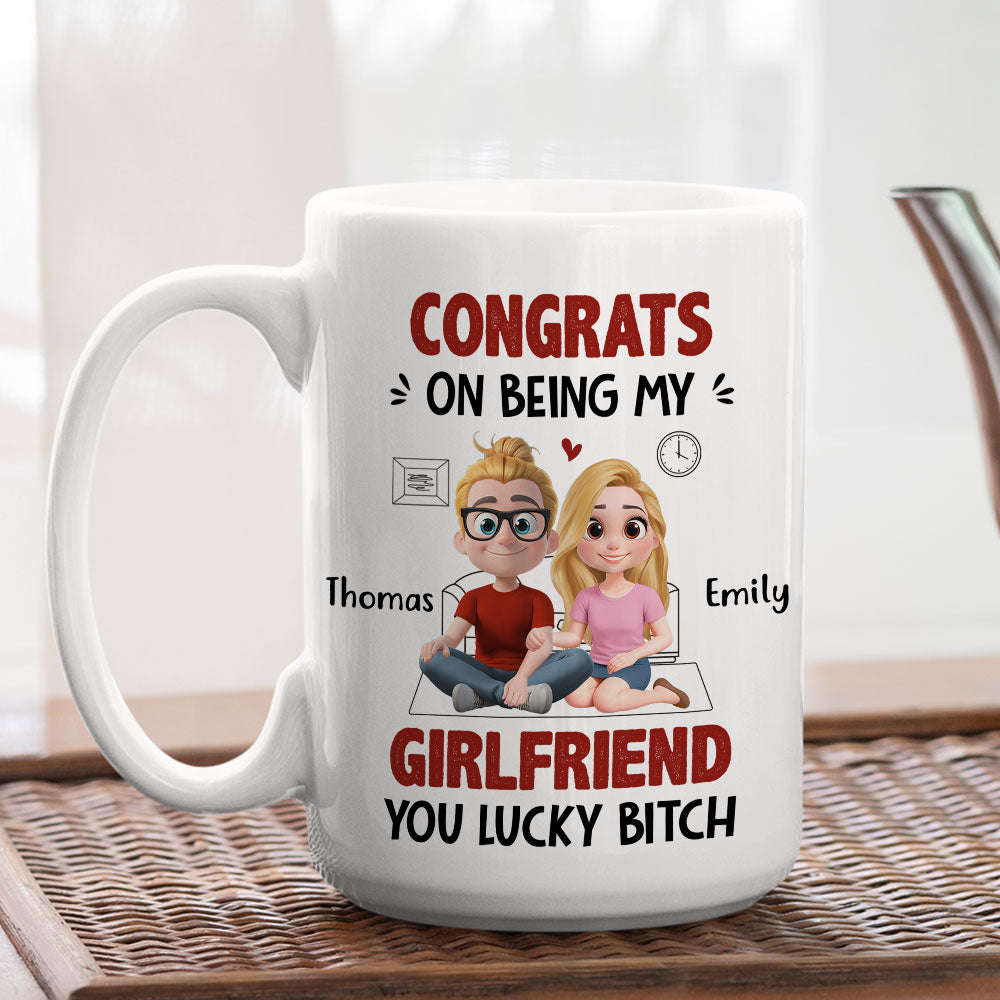 Custom Anniversary Keepsake Gifts For Couple • My Wife Won The Jackpot - Personalized Coffee Mug
