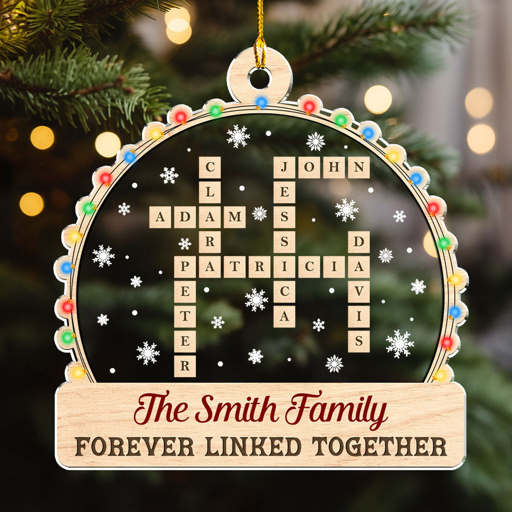 Custom Family Ornament, Christmas Gift for Family Members •  In This House We Love Christmas - Personalized Acrylic Ornament