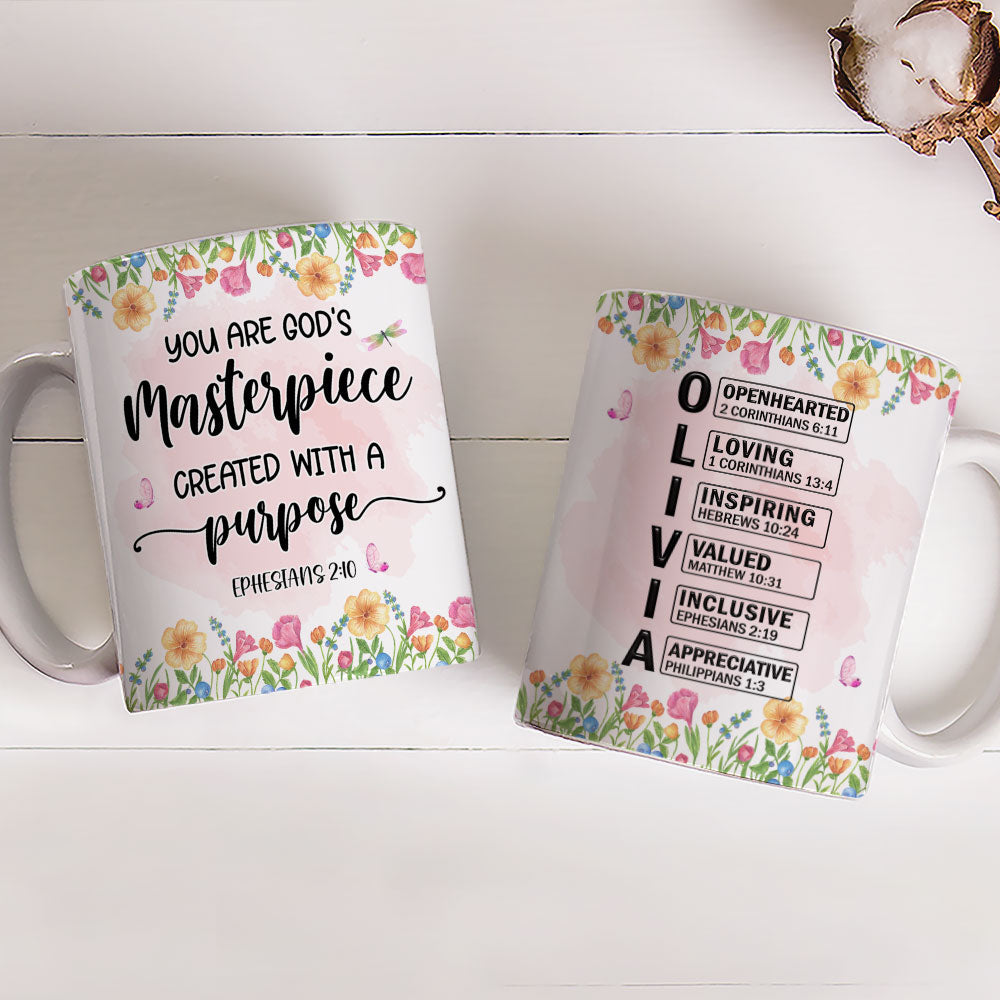 Custom Christmas & Birthday Gift for Daughter • You Are Masterpiece - Personalized Coffee Mug
