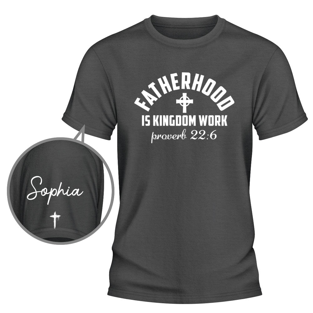 Custom Father's Day, Special Gift for Dad & Grandpa • Fatherhood - Personalized Shirt With Design On Sleeve