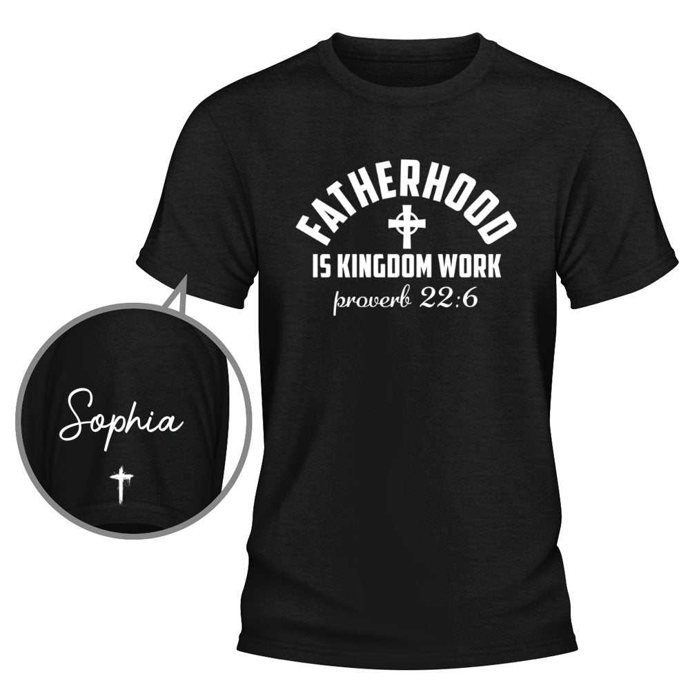 Custom Father's Day, Special Gift for Dad & Grandpa • Fatherhood - Personalized Shirt With Design On Sleeve