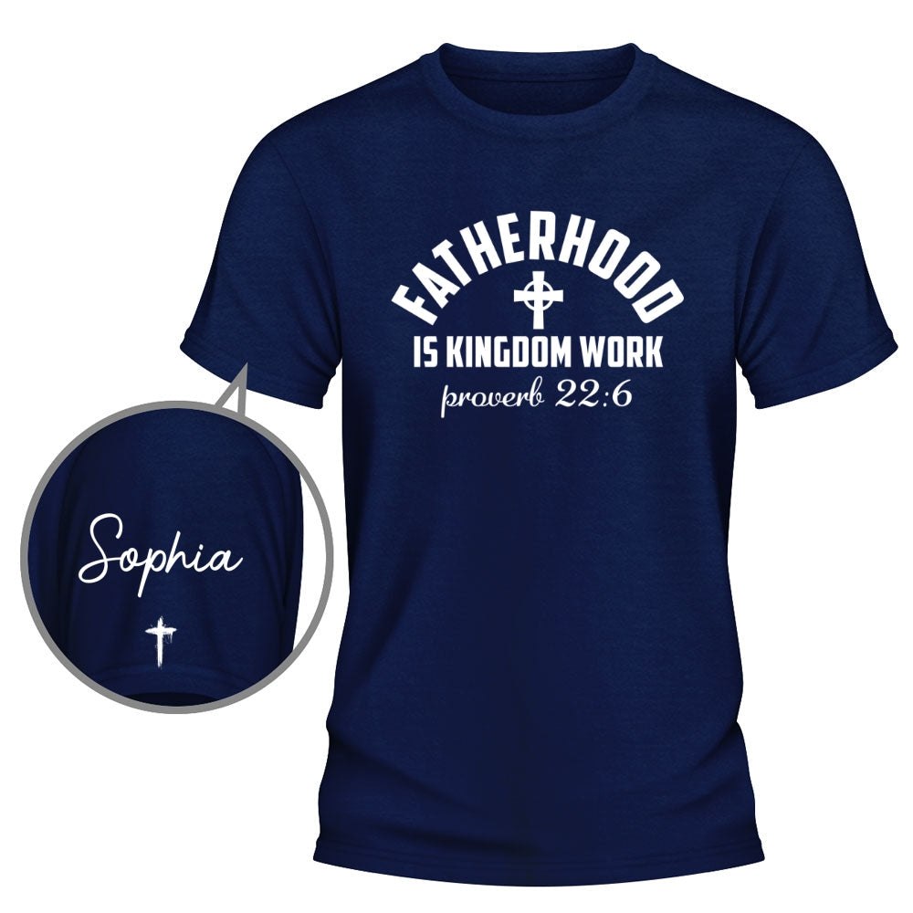 Custom Father's Day, Special Gift for Dad & Grandpa • Fatherhood - Personalized Shirt With Design On Sleeve