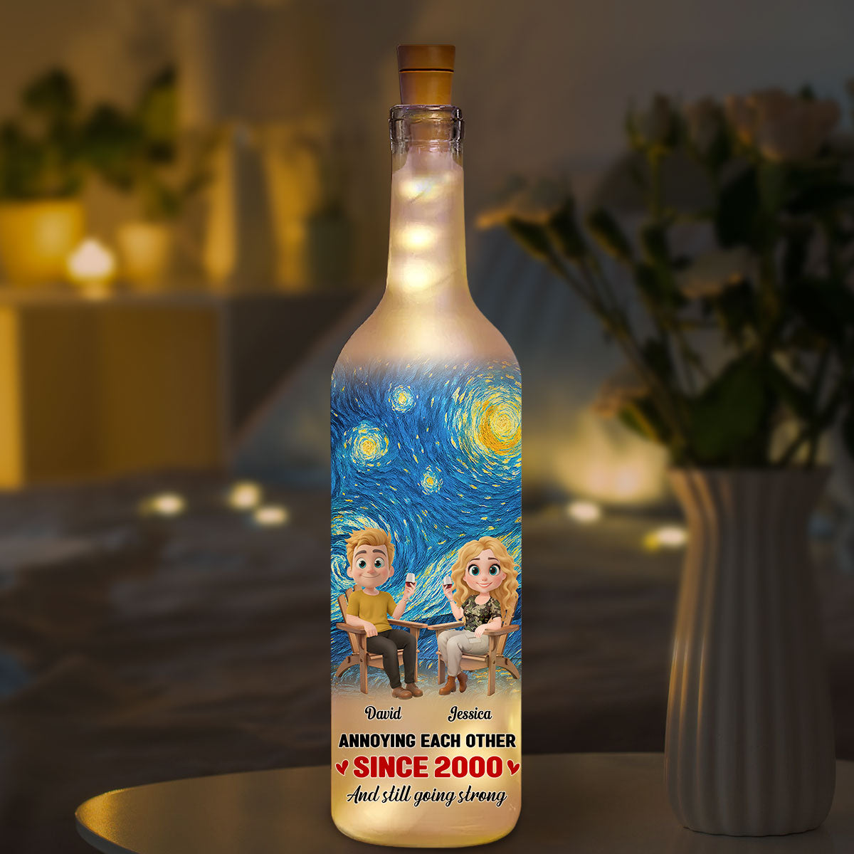 Keep This Love For Years - Personalized Bottle Lamp