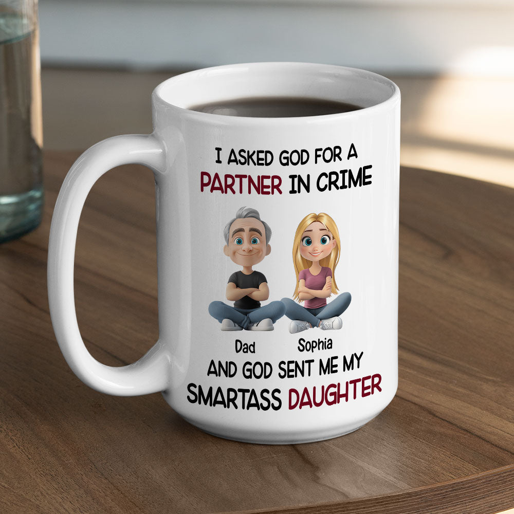 Custom Christmas & Birthday Gift for Daughter • My Daughter As My Partner - Personalized Coffee Mug